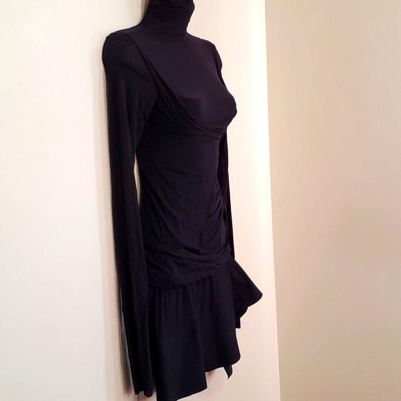 Stunning Layered Bodysuit Stretch Mini Dress, Flounce Skirt NWOT. 🔥 HOT - Picture 8 of 16